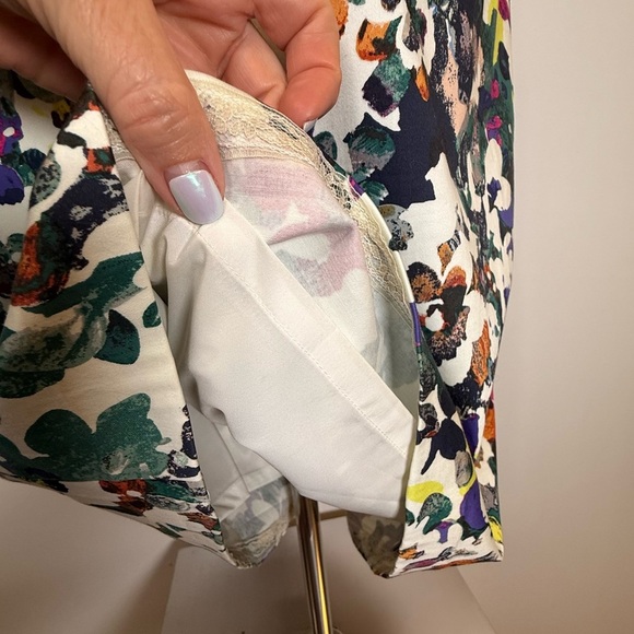 Ann Taylor Floral Sleeveless Cotton Sheath Dress Midi Length Women’s Size 6T - Picture 8 of 11